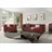 s-style möbel Polstergarnitur 2+1 Gustav aus Cord-Stoff mit bequemem Sitz, (1x 2-Sitzer-Sofa, 1x Sessel) rot