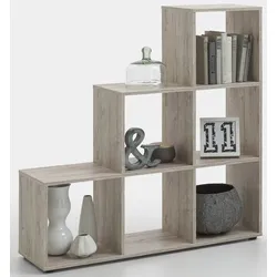 Raumteilerregal FMD "Mega 1", braun (sandeichefarben), Regale