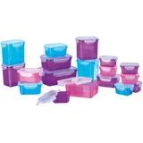 GOURMETmaxx Frischhaltedosen mit Deckel Klick-it 18-Dosen-Set | Aufbewahrungsbox für Meal Prep | Luftdichte, auslaufsichere & stapelbare Vorratsdosen mit Deckel | BPA-frei