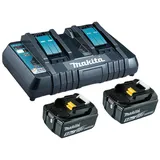 Makita Power Source Kit 18 V Li-Ion 2 x 5,0 Ah + DC18RD Ladegerät 199482-2