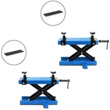 2x Hebebühne ConStands Mini-Lift Scherenheber inkl. Gummimatte bis 500kg in blau Spar-Set