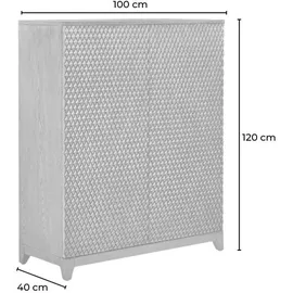 KAWOLA Highboard COPAS 100 x 120 x 40 cm Braun