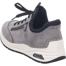 Rieker 44567 Damen Weite G Grau/Schwarz 39