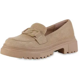 VAN HILL Damen Plateauschuhe in Khaki