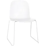 Muuto Visu Chair, sled base, weiß / weiß
