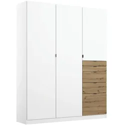 Kleiderschrank  Ontario ¦ weiß ¦ Maße (cm): B: 136 H: 197 T: 54.0