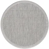 KADIMA DESIGN Balkonteppich Einfarbig Wetterfest Waschbar Rund 160 x 160 cm Grau