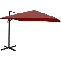 MCW Ampelschirm A96 3x3m Alu/Stahl bordeaux ohne Ständer, drehbar