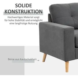 Homcom Ecksofa Leinen, Gummiholz