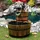 Costway Gartenbrunnen Holz mit Wasserpumpe Φ44,5cm
