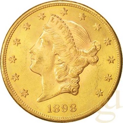 20$ Goldmünze Double Eagle Liberty Head - Kopf