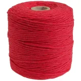 DéVa Makramee Band 3mm x 200 m Länge Makramee Garn aus 100% Baumwolle rot Nähgarn rot