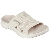 SKECHERS Damen Go Walk Flex Elation Schiebe-Sandalen, Natürlich, 38 EU - 38 EU