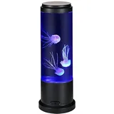 POYO Quallen Lampe, Lavalampe Kinder 28cm Höhe Quallen Aquarium mit Noiseless Design, Beruhigende Jellyfish Lampe für Schlafzimmer Dekoration