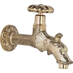 Auslaufventil mit Drehgriff (Ausführung: Auslaufventil mit Drehgriff in Bronze mit Rosette 1/2'')
