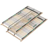 Sleepneo Lattenrost 160x200 PREMIUM STRONG 200 aus Buchenholz (2x Lattenrost 80x200), 7 Zonen Lattenrost mit 42 Latten, Made in Germany, bis 200Kg