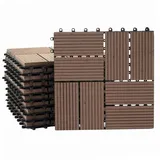 Mendler WPC Bodenfliese Rhone braun 30 x 30 cm 11 St.