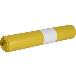 Abena Abfallsäcke Sækko Boy, LDPE Recycled, 120 Liter, Müllbeutel zur Aufteilung im Sækko Boy, 1 Rolle = 10 Stück, Farbe: gelb