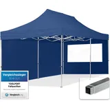 TOOLPORT Faltpavillon 3 x 6 m inkl. 2 Seitenteile blau