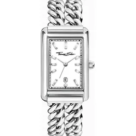 Thomas Sabo WA0428-201-201 Damenuhr Rechteckig silberfarben 22mm 3ATM