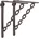 Regalwinkel Gusseisen 10022947 18 x 4 x 21 5