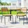 Outsunny Gartenstuhl 2er Set 47 x 61 x 81 cm beige wetterfest/stapelbar