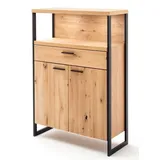 MCA Furniture Highboard Salerno - Balkeneiche Bianco