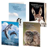  Fotoalbum 4er-Set Grußkarten »Tierische Weisheiten«