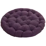 Große Bodenkissen,Rund Leinen Futon-Kissen Japanischer Stil Getuftet Boden-Kissen Meditations-Kissen für das Sitzen auf dem Boden Fenster-Kissen für Yoga Sofa Balkon (Dunkelviolett,75x75x10cm)