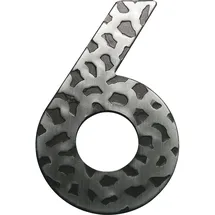 SCHÖSSWENDER Hausnummer 6 Höhe 120 mm Schwarz verzinkt