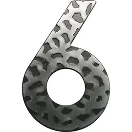 SCHÖSSWENDER Hausnummer 6 Höhe 120 mm Schwarz verzinkt