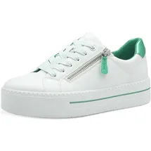 Jana Plateau-Sneaker Weiß/Grün 39