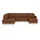 sit&more Wohnlandschaft SIT & MORE "Farö U-Form", braun (cognac), B:325cm H:90cm T:187cm, Sofas, Wohnlandschaft, inklusive Federkern, wahlweise mit Bettfunktion und Bettkasten