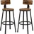 VASAGLE Barhocker 2er Set ergonomisch Holz Metall 2er Set  Braun/Schwarz
