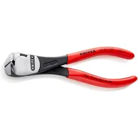 Knipex Kraft-Vornschneider mit Kunststoff überzogen schwarz atramentiert 160 mm