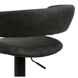 Actona 2er-Set Actona Barhocker Grace Stoff Grau Anthrazit