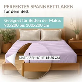 Carpe Sonno Spannbettlaken Jersey 90 x 200 - 100 x 200 - 140 x 200 - 160 x 200 - 180 x 200 - 200 x 200 cm lila