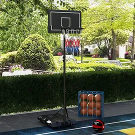 sportnow Basketballkorb, schwarz B/H/L: ca. 55x74x250 cm - Schwarz
