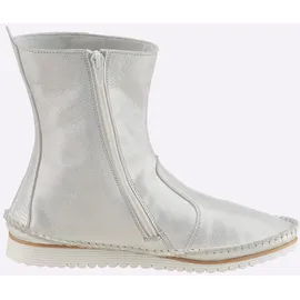 Andrea Conti Stiefelette ANDREA CONTI, Damen, Gr. 37, silberfarben, Glattleder, Leder, Rindsleder, Schuhe Stiefelette