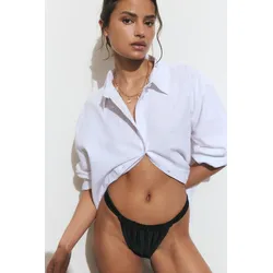 Gina Tricot - Gathered bikini tanga - Bikini - Schwarz - XS - Dame - Schwarz - XS