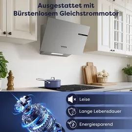 Ciarra VM6765AS Kopffreihaube 60 cm Silber