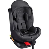 XOMAX XZ-16 Kindersitz drehbar 360° mit ISOFIX und Liegefunktion I mitwachsend I 0-36 kg, 0-12 Jahre, Gruppe 0/1/2/3 I 5-Punkt-Gurt und 3-Punkt-Gurt I Bezug abnehmbar, waschbar I ECE i-Size 129R