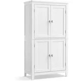 VASAGLE Elise Badezimmerschrank 110 x 30 x 60 cm Klassikweiß MDF