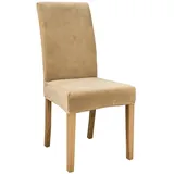 Stuhlhussen Stuhlbezüge Samt Schonbezüge Esszimmerstuhl Stretch Stuhlbezug für Esszimmer stuhlüberzüge Beige 6 Stück