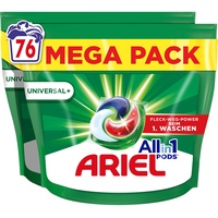 Ariel All-in-1 Pods Flüssigwaschmittel-Kapseln, Universal+, 76 Waschladungen