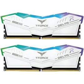 Team TEAMGROUP RAM Team D5 6000 32GB C38 Delta RGB White K2, FF4D532G6000HC38ADC01, Schwarz