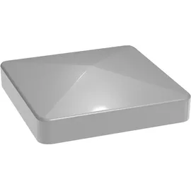 GROJA Pfostenkappe 9 x 9 cm Silber/Kunststoff