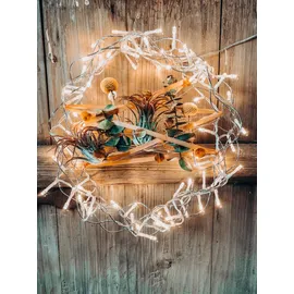 Hellum LED-Lichterkette Metallkranz 45 cm warmweiß