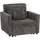 MCW Schlafsessel L90 Cord 200 x 100 cm Dunkelgrau mit Kissen