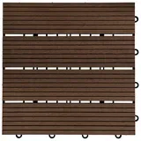 Home Deluxe WPC Bavaro dunkelbraun 30 x 30 x 2,2 cm 3 St.